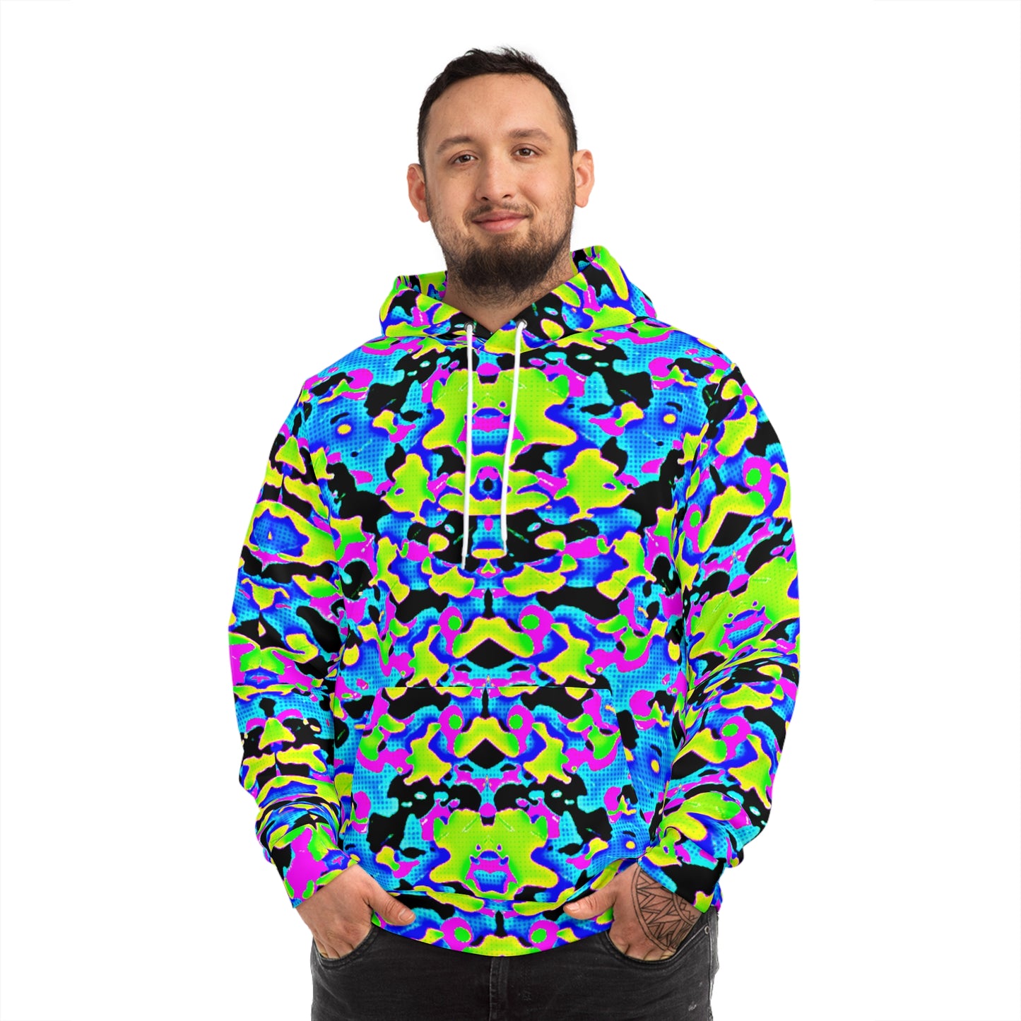 Copy of Copy of Copy of Copy of Copy of Copy of Boho Pharaoh Hoodie, Unique Graphic Hoodie, Egyptian Style Fashion, Colorful AOP Pullover, Perfect Gift for Art Lovers
