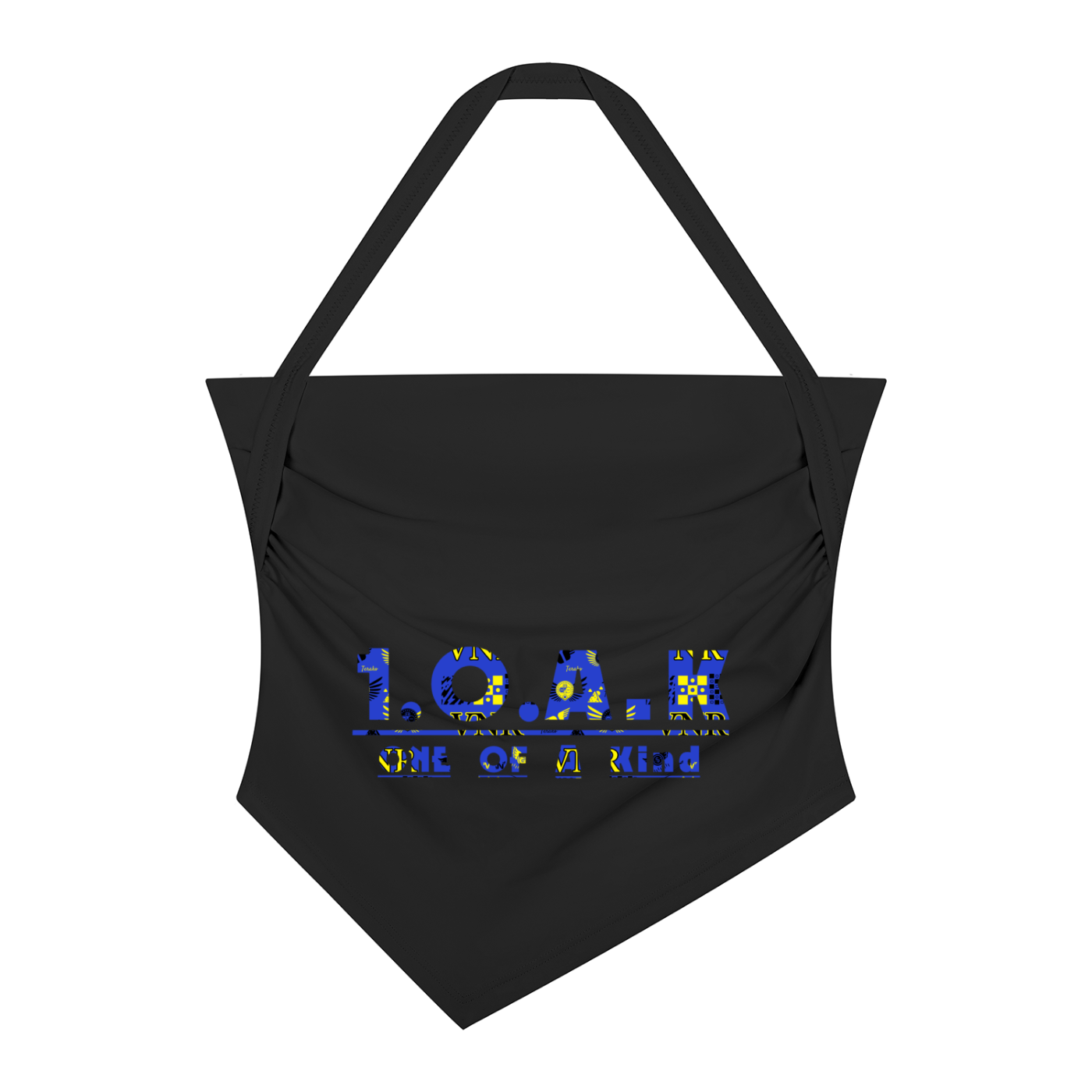 1.O.A.K Women’s Ruched Halter Neck Yoga Tank Top